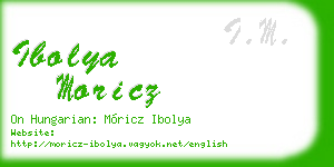 ibolya moricz business card